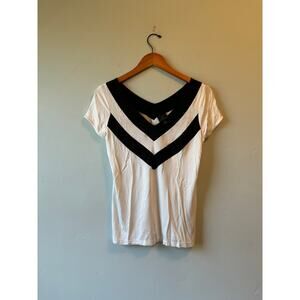 Worthington White with Black Accent Blouse